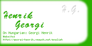 henrik georgi business card